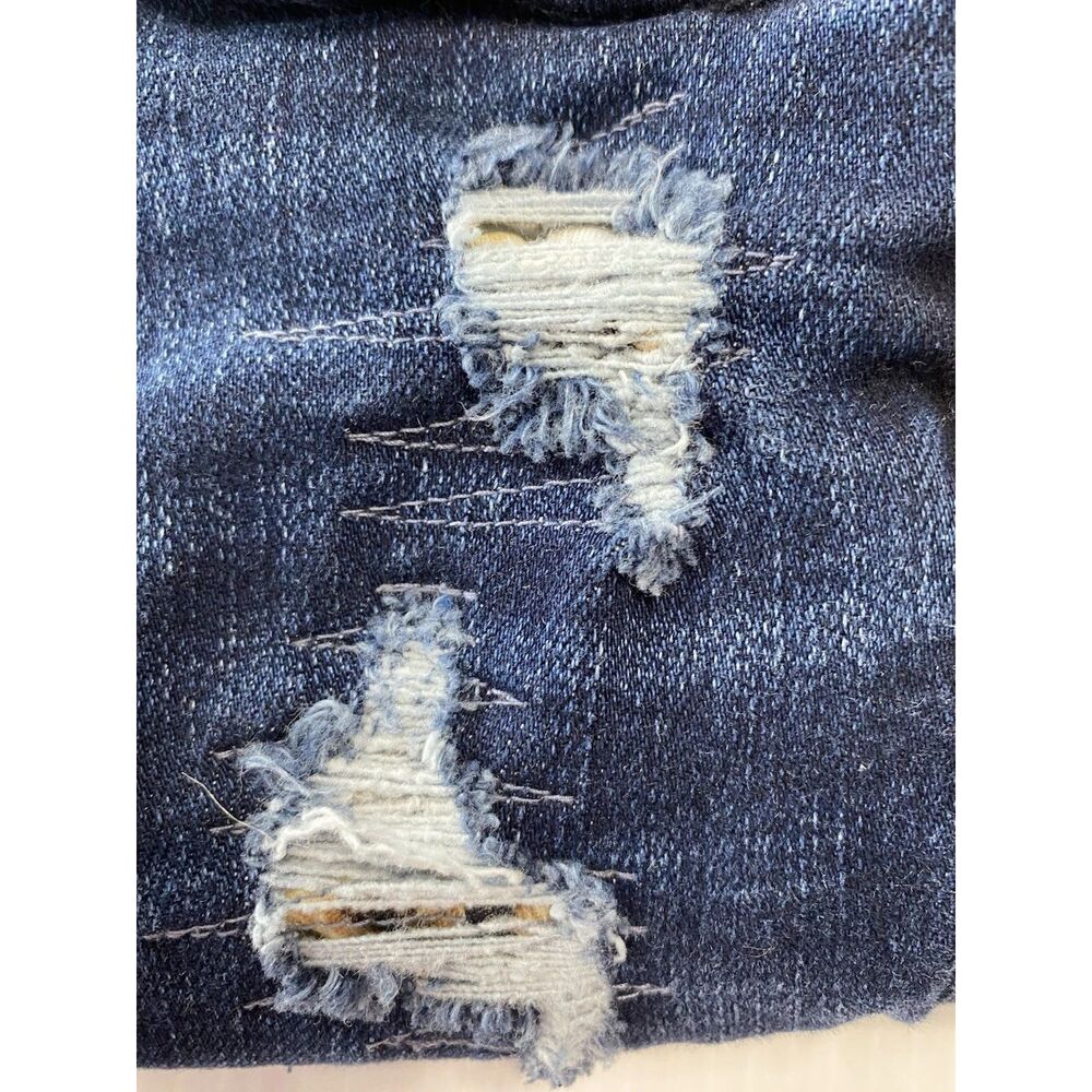 KanCan Jeans Women’s Sz 5/26 (26x27) Blue Destroyed Distressed Skinny Ankle - Picture 4 of 10